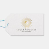 Sun Goddess Meisje Logo Spray Tanning Salon Cadeaulabel (Achterkant Horizontaal)