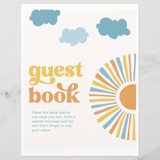 Sun Guest Book Sign (Voorkant)
