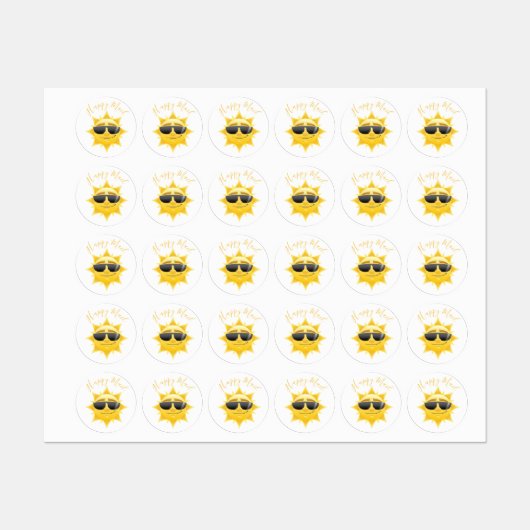 Sun Happy Mail Baby shower Labels (Vel)