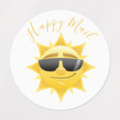 Sun Happy Mail Baby shower Labels (Design 2)
