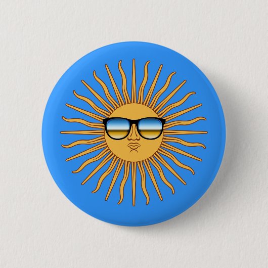 Sun in Shades Ronde Button 5,7 Cm (Voorkant)