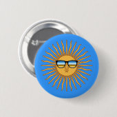 Sun in Shades Ronde Button 5,7 Cm (Voorkant /achterkant)