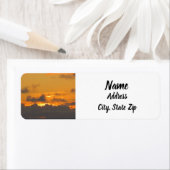 Sun-instelling Bright Oranje Sky Pacific Sunset Etiket (Insitu)