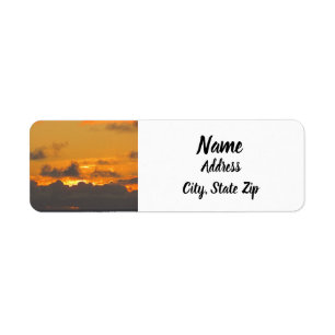 Sun-instelling Bright Oranje Sky Pacific Sunset Etiket