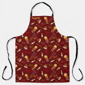 Sun is uit Buns uit Funny Custom Name Cookout Larg Schort (Voorkant)