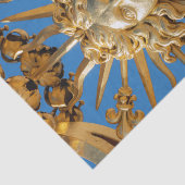 Sun King op Golden gate van Versailles castle Tissuepapier (Detail)