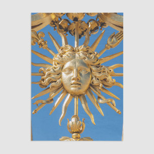 Sun King op Golden gate van Versailles castle Tissuepapier