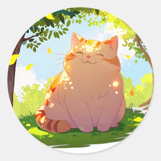 Sun-Kissed Chubby Cat Sticker (Devant)