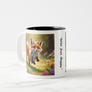 "Sun-Kissed Fox Kit" Tweekleurige Koffiemok