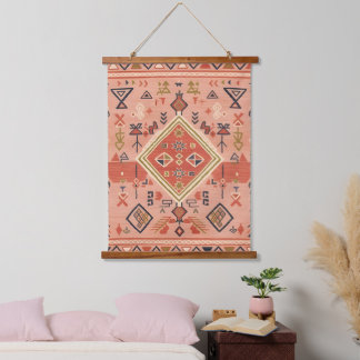 Sun-Kissed Hand-Drawn Moroccan Tribal Art Hangend Wandkleed
