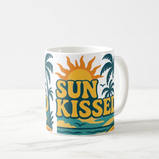 Sun Kissed Mok - Retro esthetische zomervibes (Voorkant rechts)