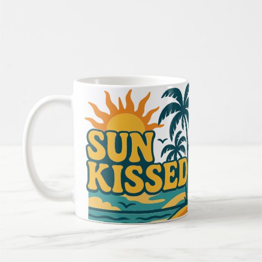 Sun Kissed Mok - Retro esthetische zomervibes (Links)