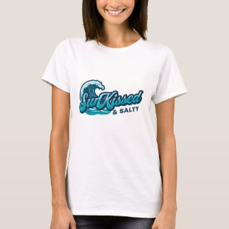 Sun Kissed & Salty Seaside Design T-shirt