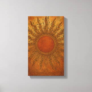 Sun-Kissed Spirit - Boho Sun Canvas Muurkunst Afdruk