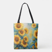 Sun-Kissed Sunflower Carryall Tas (Achterkant)
