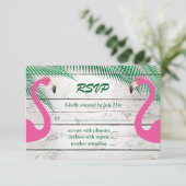 Sun Kust Flamingo Wedding RSVP (Staand voorkant)