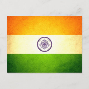 Sun kust India Flag Briefkaart