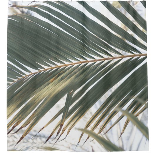 Sun Kust Palm Leaf #1 #tropical #wall #art Douchegordijn (Voorkant)