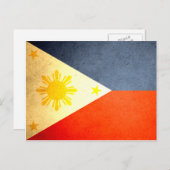 Sun kust Philippines Flag Briefkaart (Voorkant / Achterkant)