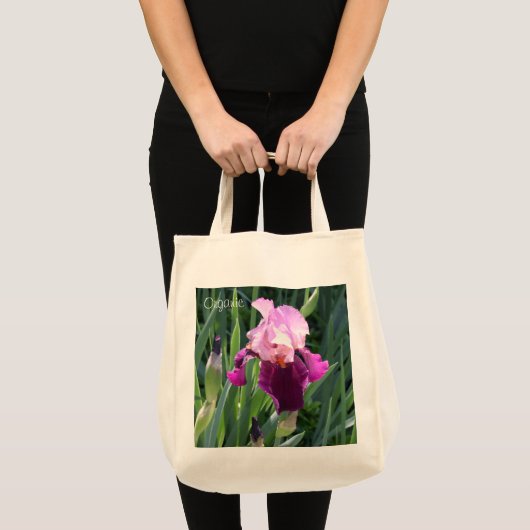 Sun-kust Pink Iris Garden Tote Bag (Voorkant (product))