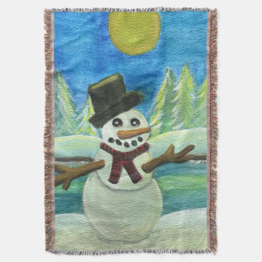 Sun-Kust Snowman Deken (Voorkant Verticaal)