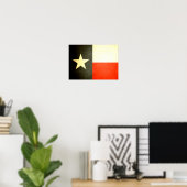 Sun kust Texas Flag Poster (Thuiskantoor)