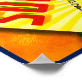 Sun-Label Merk Sinaasappel Fruit Crate Label Poster (Hoek)