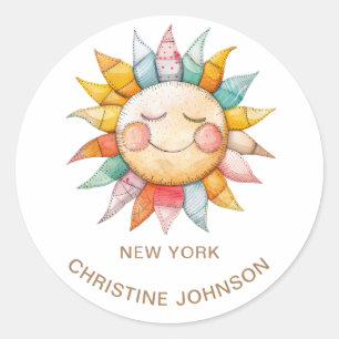 Sun Logo Classic Ronde Sticker