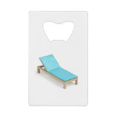 Sun lounger met matras kredietkaart flessenopener (Voorkant)