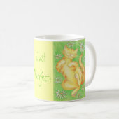 Sun Lover 'Just Purrfect' mug jaune (Devant droit)