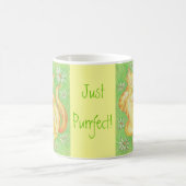 Sun Lover 'Just Purrfect' mug jaune (Centre)