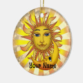 Sun Loves Moon Keramisch Ornament (Links)