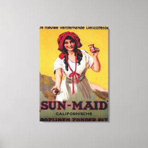 Sun-Maid California Raisin Poster Canvas Afdruk