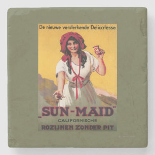 Sun-Maid California Raisin Poster Stenen Onderzetter