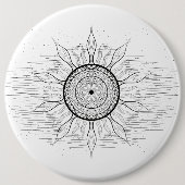 Sun Mandala 1 Ronde Button 6,0 Cm (Voorkant)