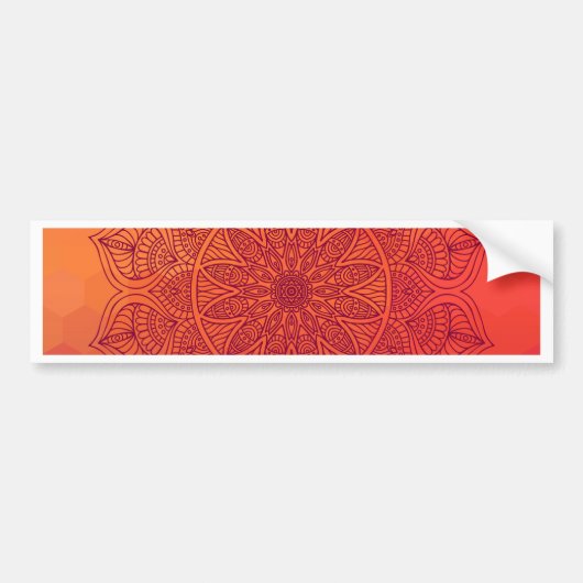 Sun mandala bumpersticker (Voorkant)