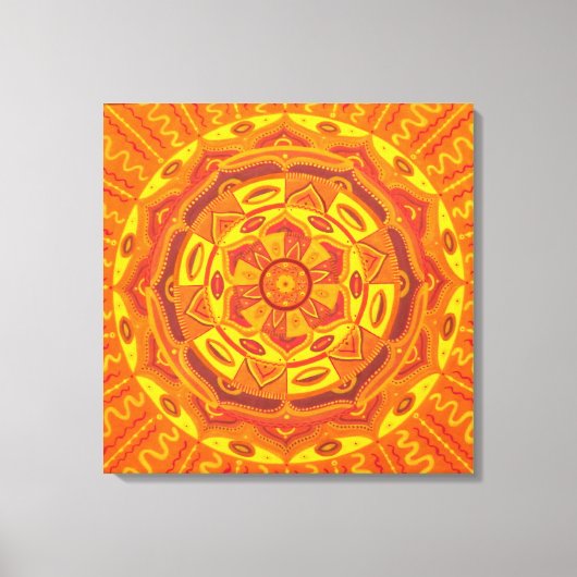 Sun Mandala Canvas Afdruk (Voorkant)