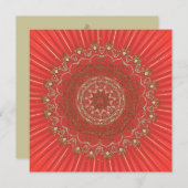 Sun Mandala - Carte de voeux, Invitation, (Devant / Derrière)
