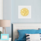 Sun Mandala Confetti Gold Foil Art Print (Insitu (Slaapkamer))
