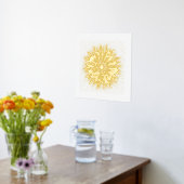 Sun Mandala Confetti Gold Foil Art Print (Laag (Keuken))