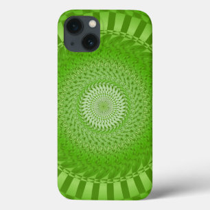 Sun Mandala green iPhone 13 Hoesje