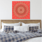 Sun Mandala - Ingewikkeld Canvas (Insitu (Slaapkamer))