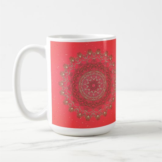 Sun Mandala - Mug de café, Coupe (Gauche)