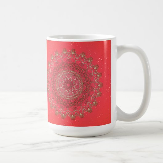Sun Mandala - Mug de café, Coupe (Droite)