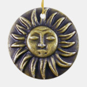 Sun Medallion Keramisch Ornament (Achterkant)