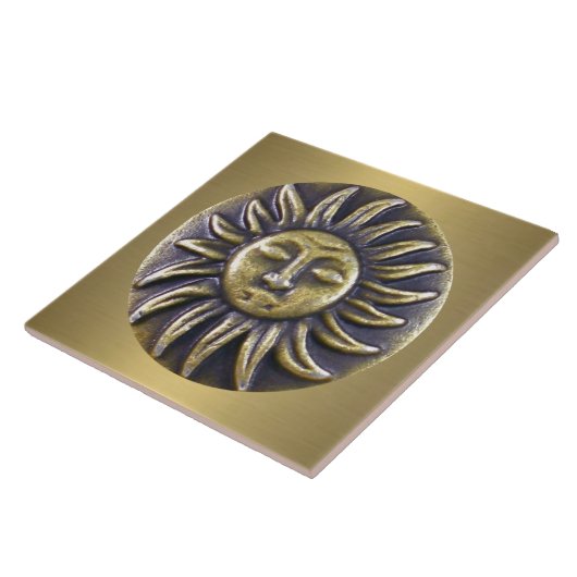 Sun Medallion Tegeltje (Zijkant)