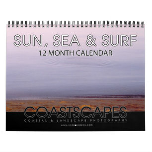Sun, mer et surfent le calendrier de 12 mois