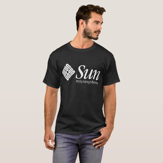 Sun Microsystems Computer Logo Geek T-shirt Geek (Voorkant volledig)