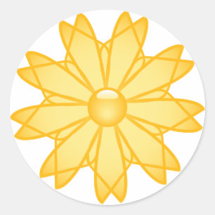 Sun Modern Design Ronde Sticker
