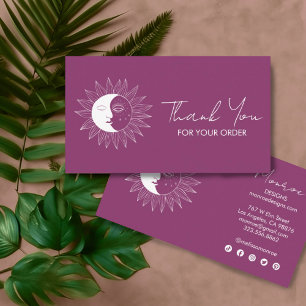Sun & Moon Boho Social iconen Bestellen Bedankt Be Visitekaartje